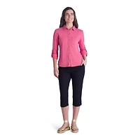 CHAPS-LONG SLEEVE KNIT SHIRT-