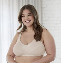 Bestform 9706715 Soutien-gorge en coton sans armatures avec garniture satin bonnets non doublés
