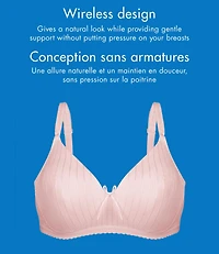 Bestform 97086248 Soutien-gorge sans armatures en coton rayé avec bonnets légèrement doublés Tailles 34A-42C