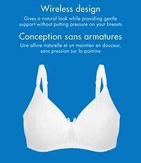 Bestform 97086248 Soutien-gorge sans armatures en coton rayé avec bonnets légèrement doublés Tailles 34A-42C