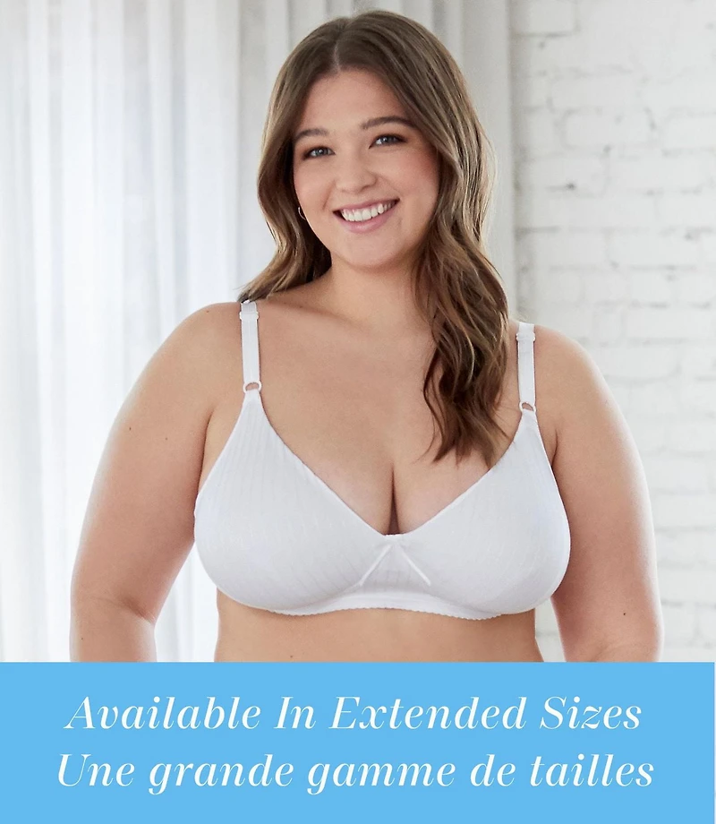 Bestform 97086248 Soutien-gorge sans armatures en coton rayé avec bonnets légèrement doublés Tailles 34A-42C