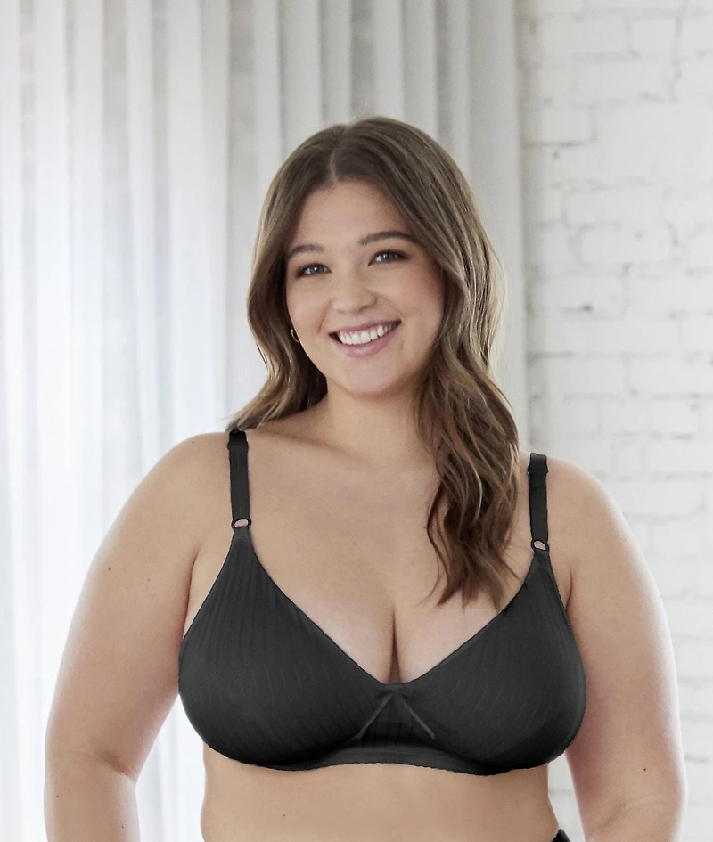 Bestform 97086248 Soutien-gorge sans armatures en coton rayé avec bonnets légèrement doublés Tailles 34A-42C