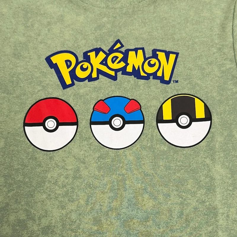 Pokemon Boys Pokeballs Electric Short Sleeve T-Shirt