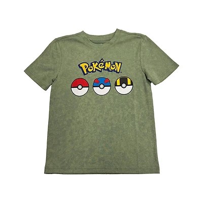 Pokémon Garçons Pokeballs T-shirt à manches courtes électrique