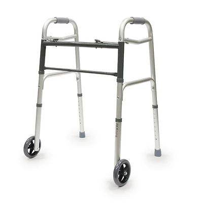 Cadre de marche pliable en aluminium avec roues