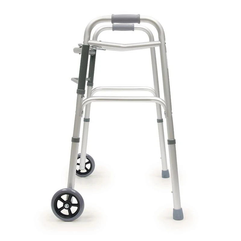 Cadre de marche pliable en aluminium avec roues