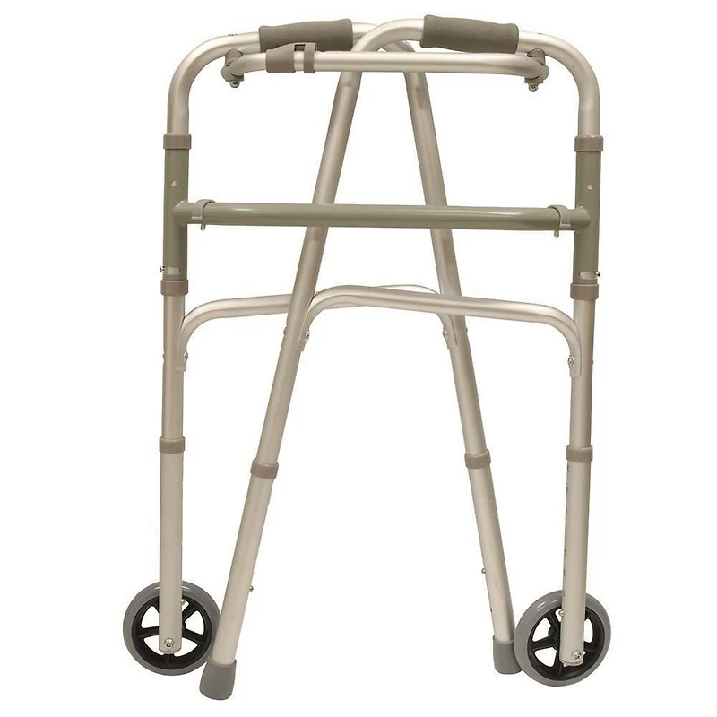 Cadre de marche pliable en aluminium avec roues
