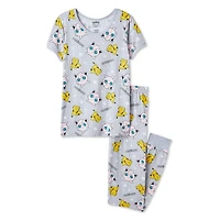 Pokemon Girls' Two Piece Pajama Set