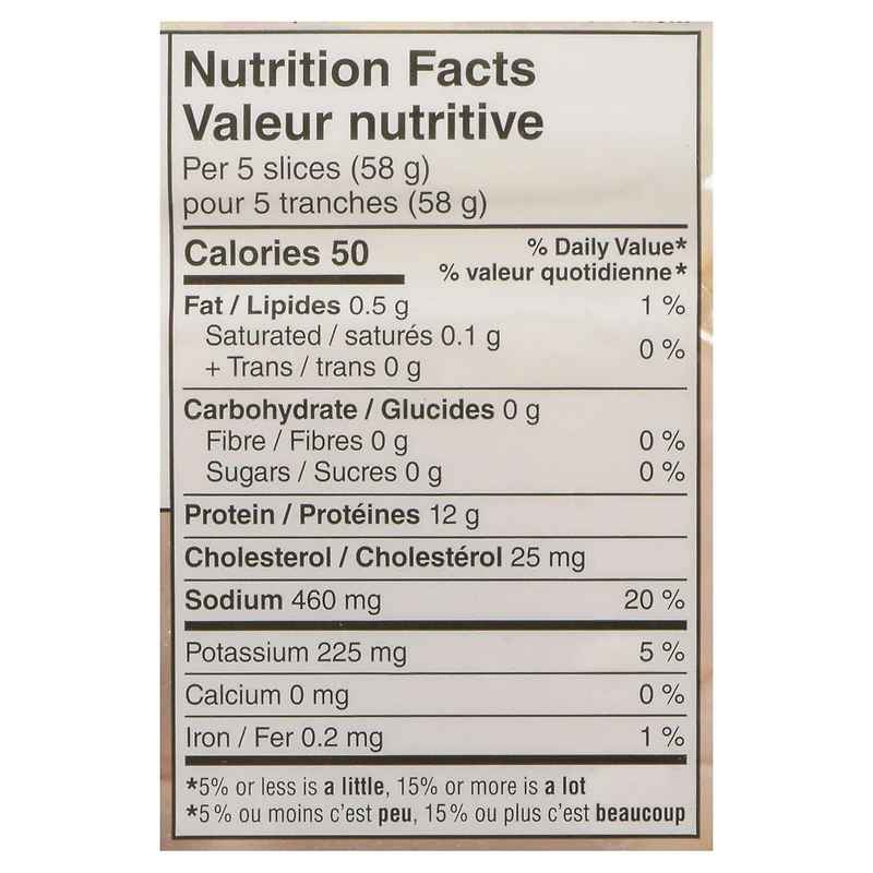 Poitrine de dinde fumée au hickory émincée Natural Selections Maple Leaf 175 g