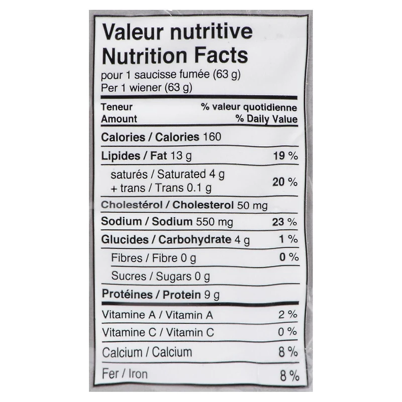 Saucisses fumées barbecue Hygrade