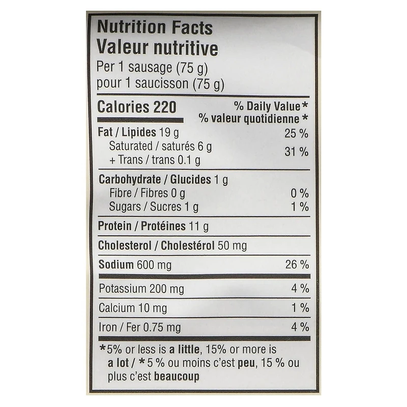 Maple Leaf Natural Smoked Original Sausage