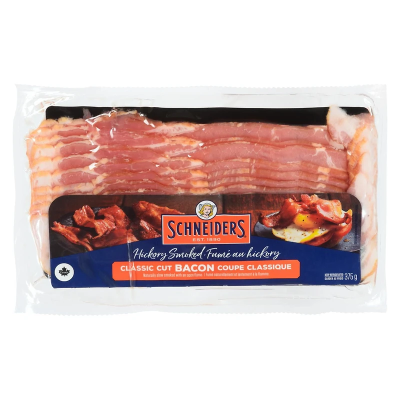 Bacon fumé au hickory coupe classique Schneiders 375 g