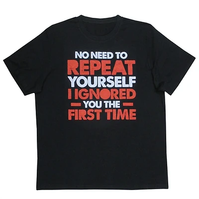 No Need to repeat yourself Men's Short Sleeve Crew neck T-Shirt