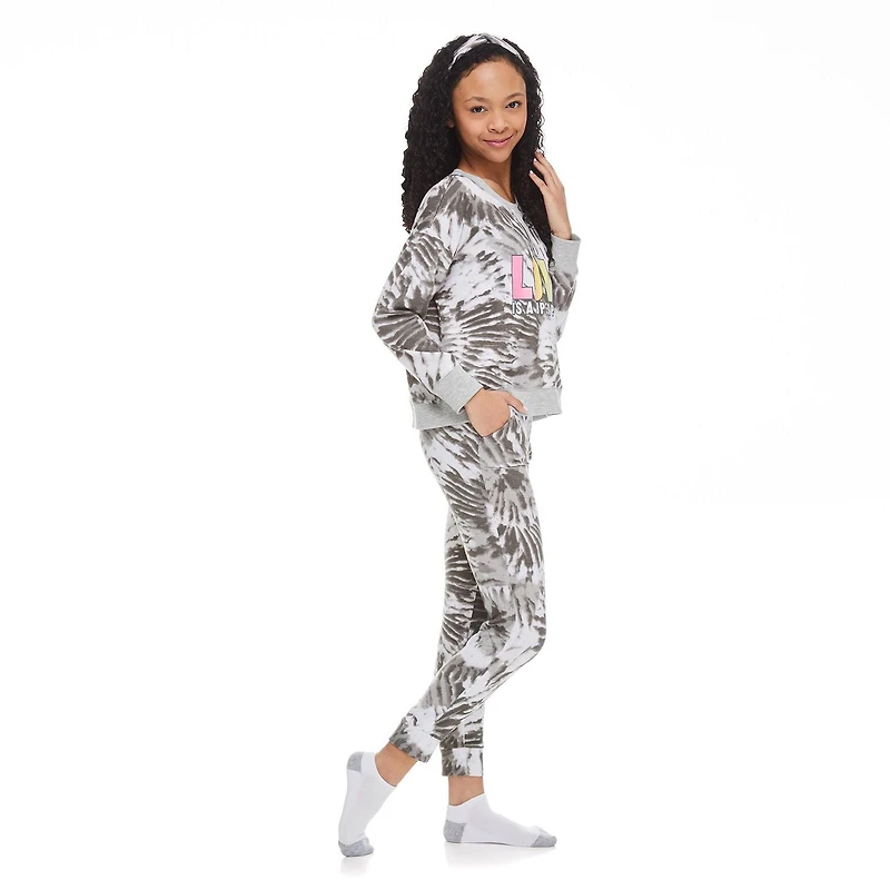 Pyjama 3 pièces en hacci avec bandeau Justice pour filles