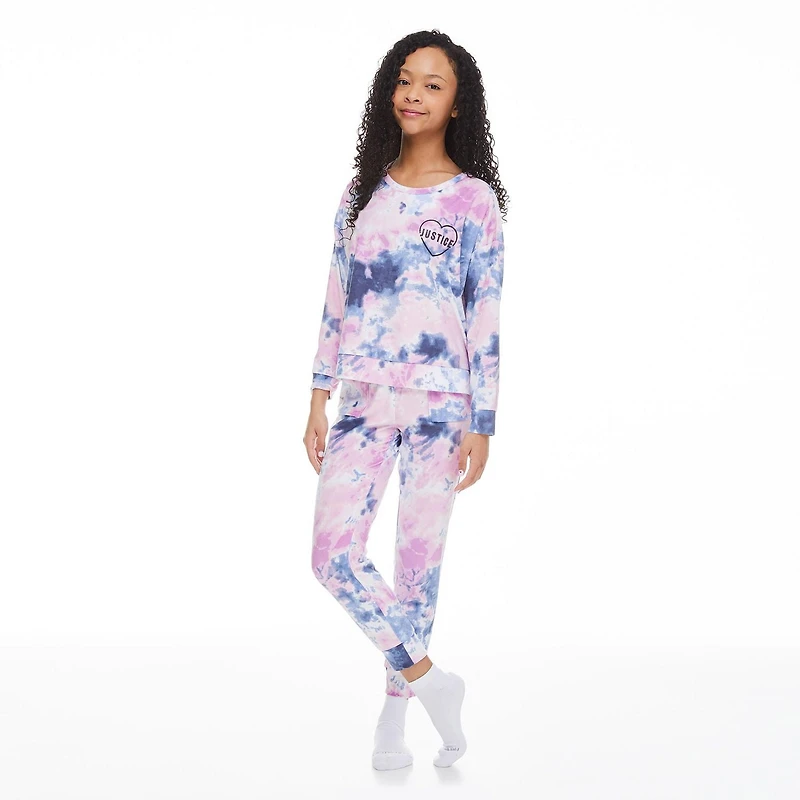 Pyjama 2 pièces avec manchettes Justice pour filles