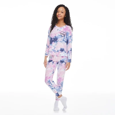 Pyjama 2 pièces avec manchettes Justice pour filles