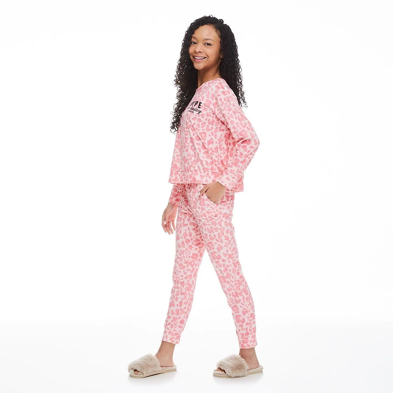 Pyjama 2 pièces avec manchettes Justice pour filles