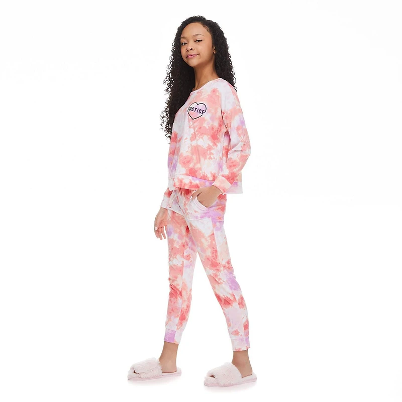 Pyjama 2 pièces avec manchettes Justice pour filles