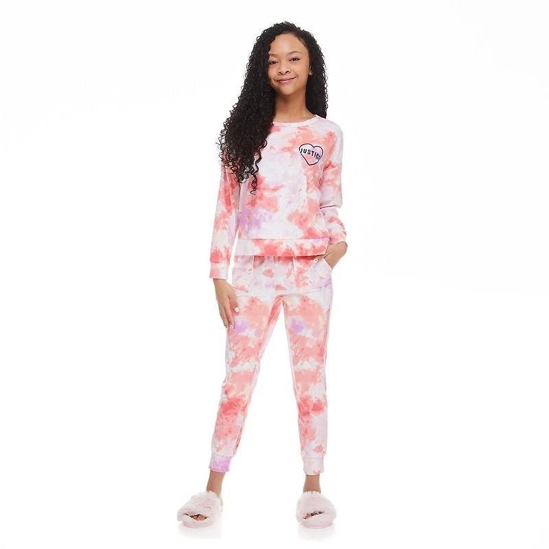 Pyjama 2 pièces avec manchettes Justice pour filles
