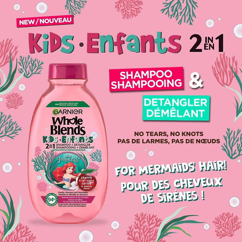 Garnier Whole Blends 2-in1 Kids Shampoo, Cherry