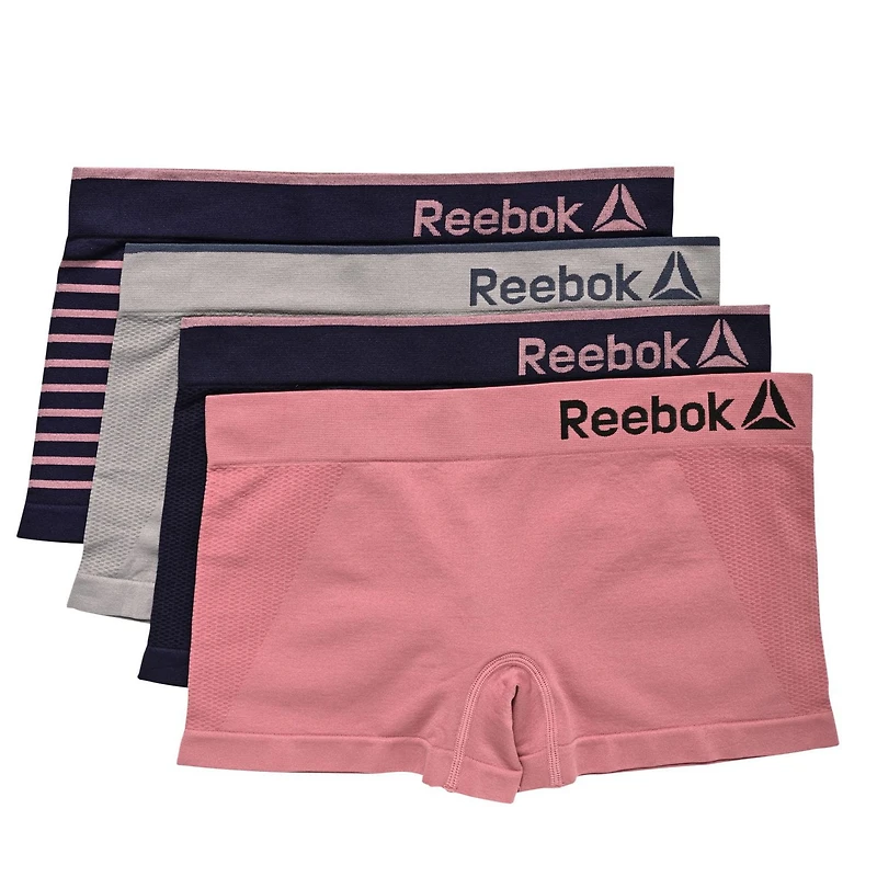 Reebok Ladies' 4 Pack Seamless Boyshorts