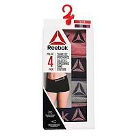 Reebok Ladies' 4 Pack Seamless Boyshorts