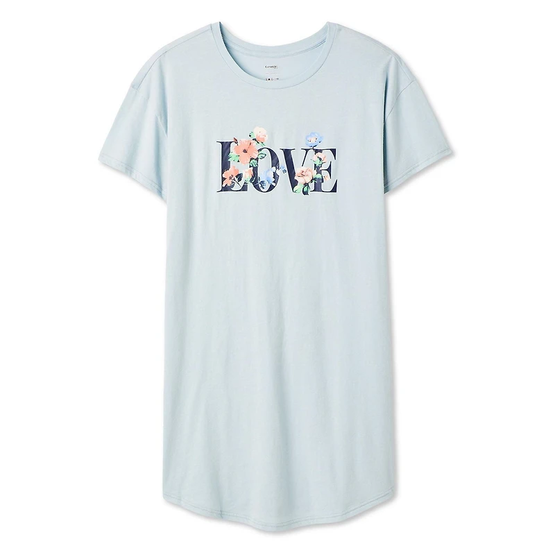 Chemise de nuit à encolure ras du cou George pour femmes