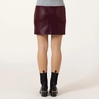 Bloom Girl Faux leather mini skirt