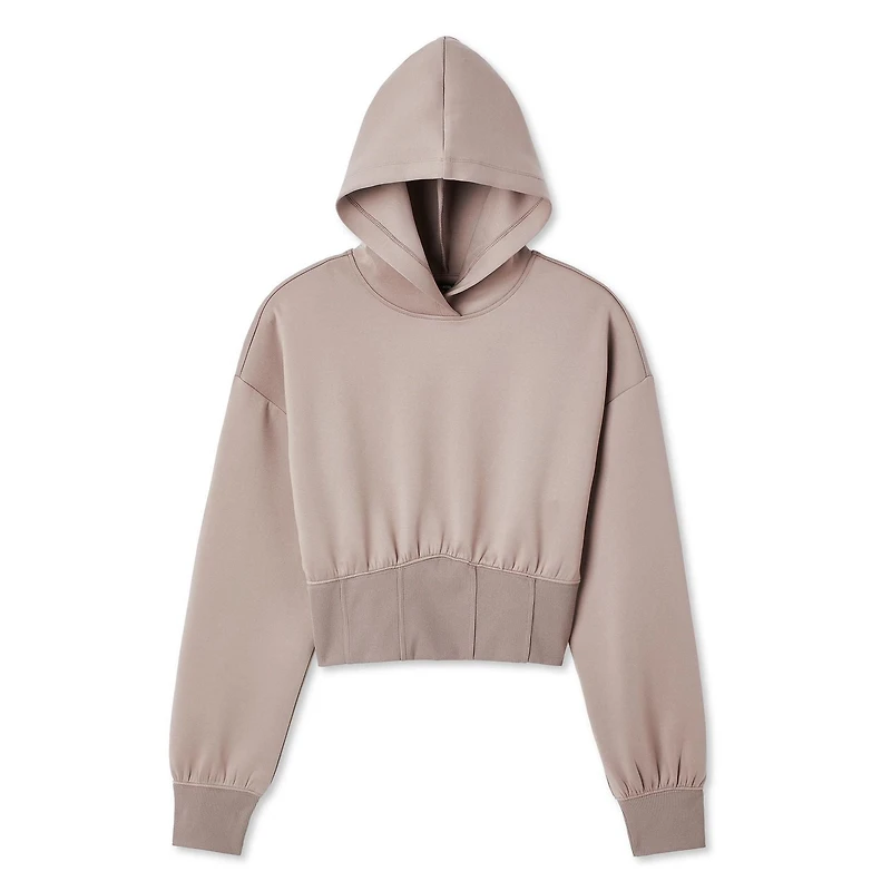 My Sister's Closet Girls' Long Sleeve Cropped Corset Hoodie