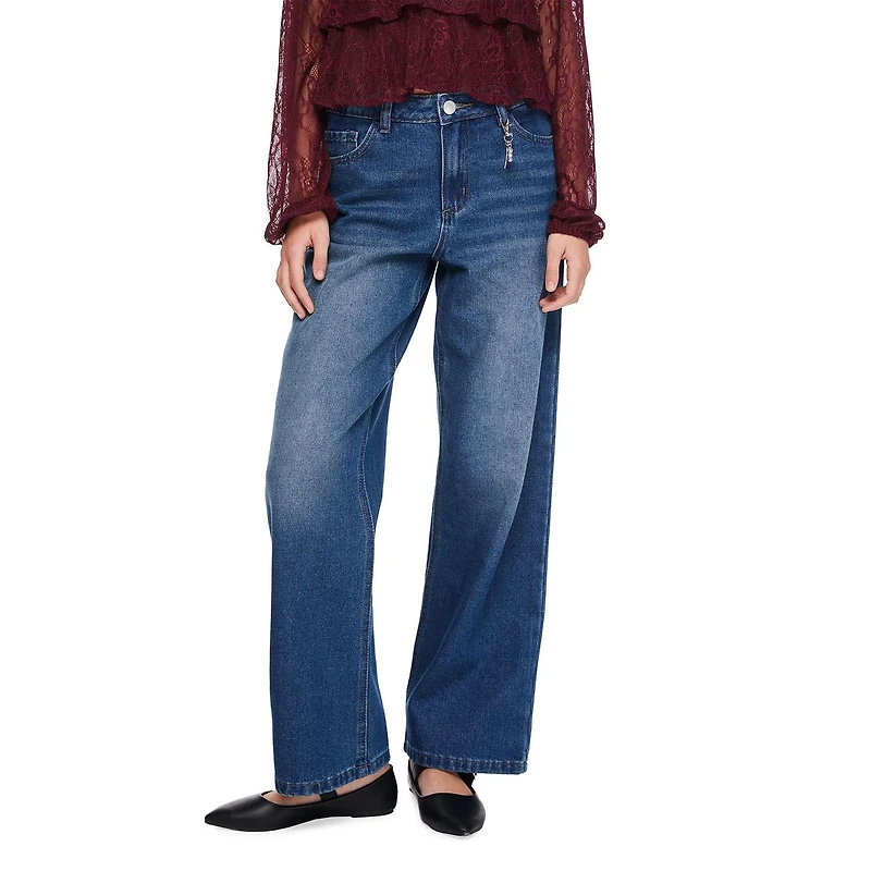 Jean à jambe large avec breloque My Sister’s Closet pour filles