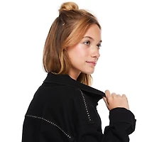 My Sister's Closet Girls' Snap Front Studded Shacket