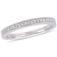 Bague de mariage style éternité Miabella avec diamants 1/8 CT poids total en or blanc 14K