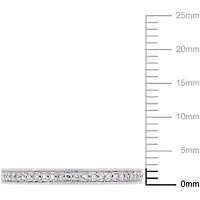 Bague de mariage style éternité Miabella avec diamants 1/8 CT poids total en or blanc 14K