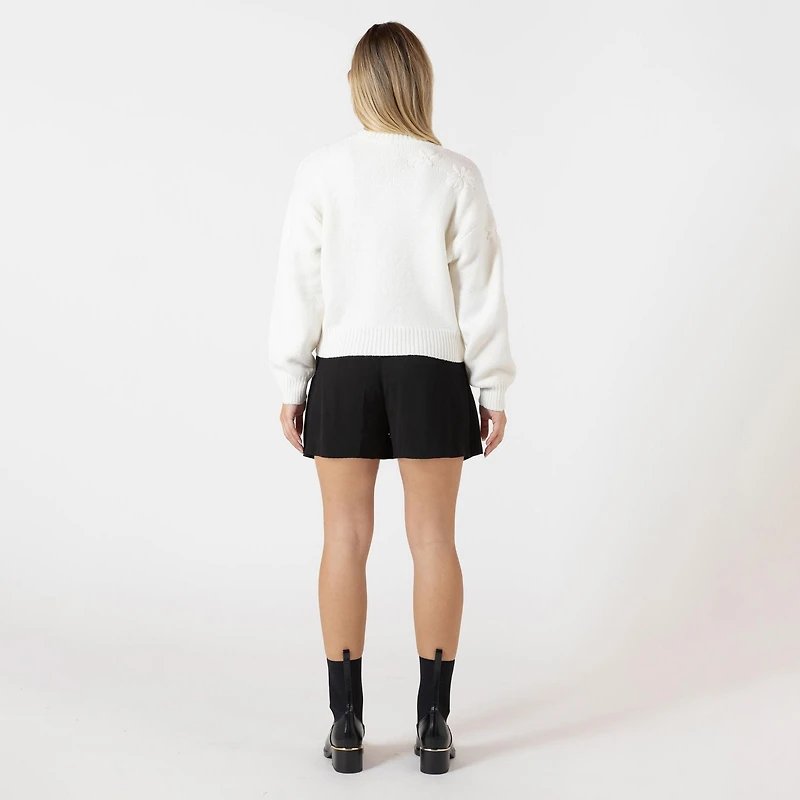 Bloom Girl Pleated mini skirt with buttons