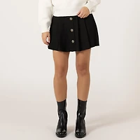 Bloom Girl Pleated mini skirt with buttons