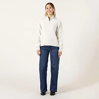 Bloom Girl Long Sleeve Cable Knit Sweater with Zipper