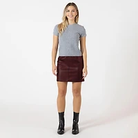 Bloom Girl mini-jupe en simili cuir