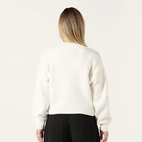 Bloom Girl Long sleeve sweater with floral details