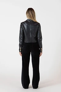 Bloom Girl Pantalon large en velours côtelé avec taille élastique