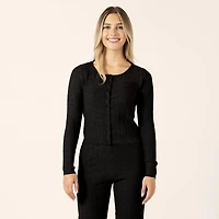 Bloom Girl Cardigan ajusté à manches longues