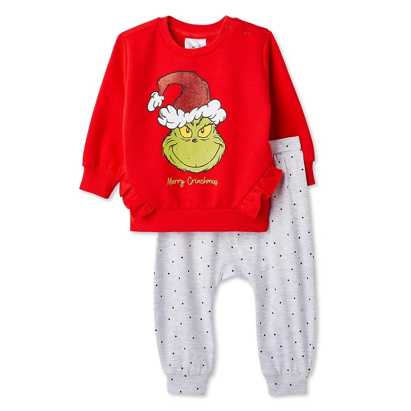 Ensemble 2 pièces Le Grinch pour bébés filles