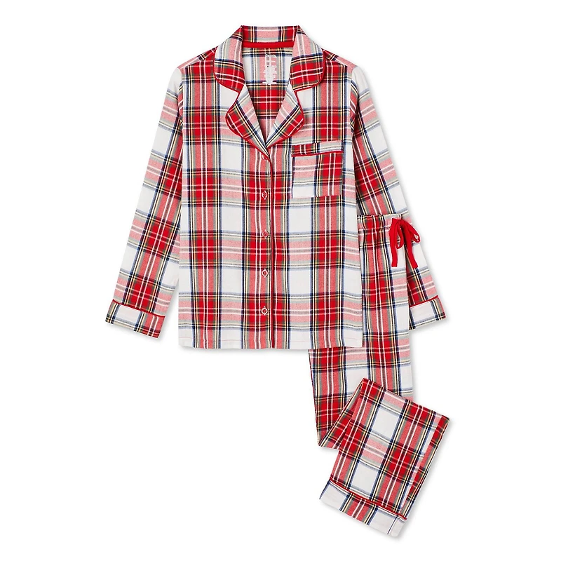 Pyjama à carreaux avec haut à col cranté George pour la famille