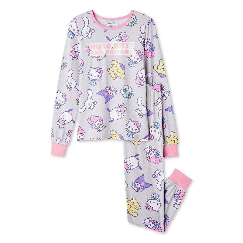 Pyjama 2 pièces Hello Kitty et ses amis pour filles
