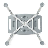 Medline Knockdown Shower Chair without Back, 15"-19" Seat Height, 400 lb. Weight Capacity