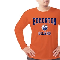 T-shirt à manches longues pour hommes des Oilers d'Edmonton de la LNH *Exclusivité en ligne