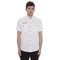 Chemise manches coutes pour homme Dark Black