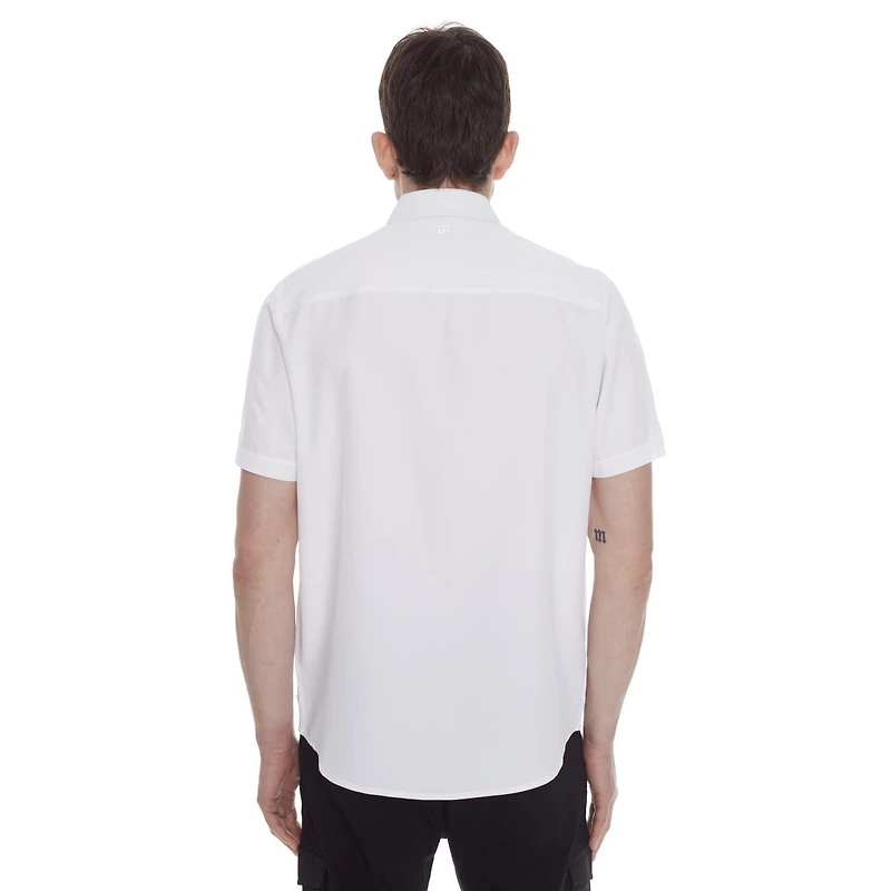 Chemise manches coutes pour homme Dark Black