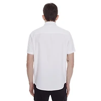 Chemise manches coutes pour homme Dark Black