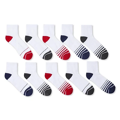 Athletic Works Men's Anklet Socks 10-Pack
