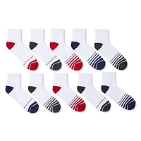 Athletic Works Men's Anklet Socks 10-Pack
